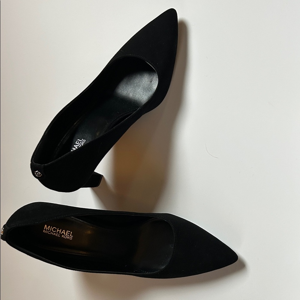Michael Kors Black Suede Pointed Toe Pumps